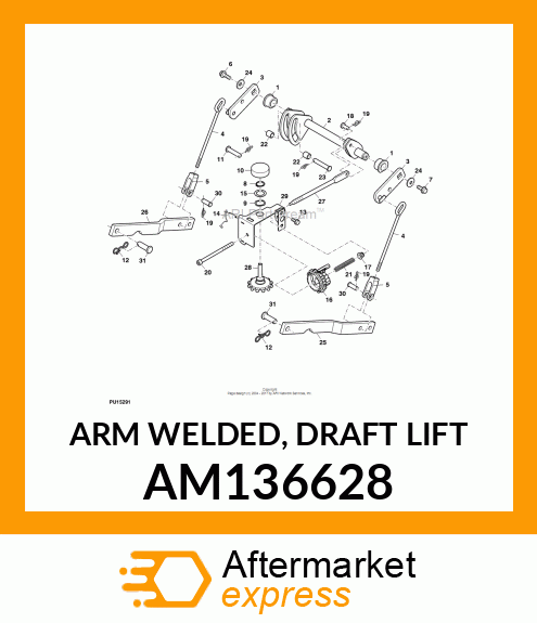 ARM WELDED, DRAFT LIFT AM136628