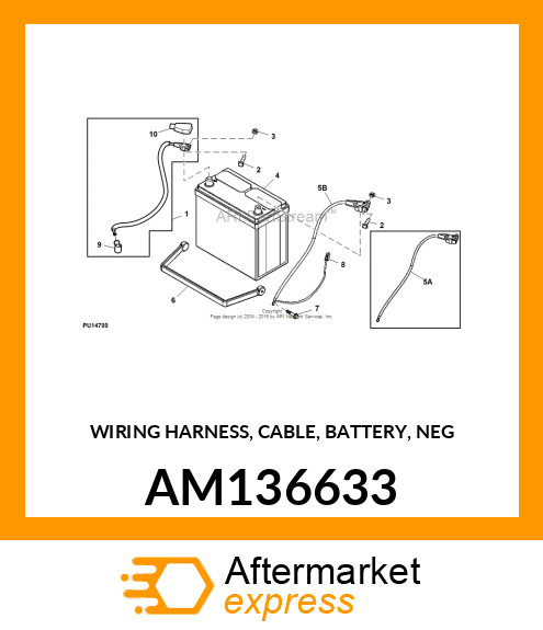 WIRING HARNESS, CABLE, BATTERY, NEG AM136633