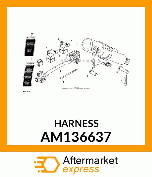 WIRING HARNESS, CARGO BOX LIFT AM136637