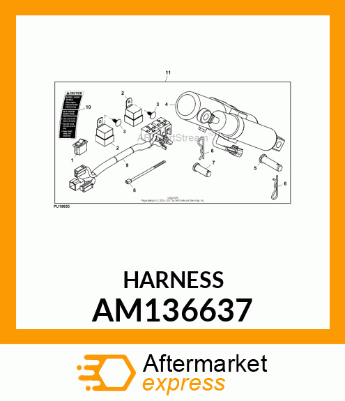 WIRING HARNESS, CARGO BOX LIFT AM136637