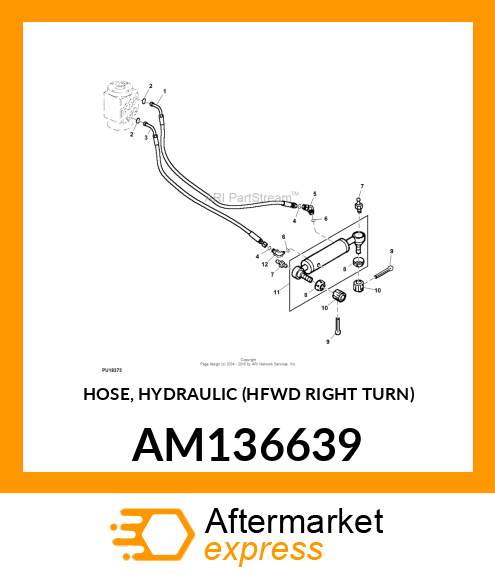 HOSE, HYDRAULIC (HFWD RIGHT TURN) AM136639