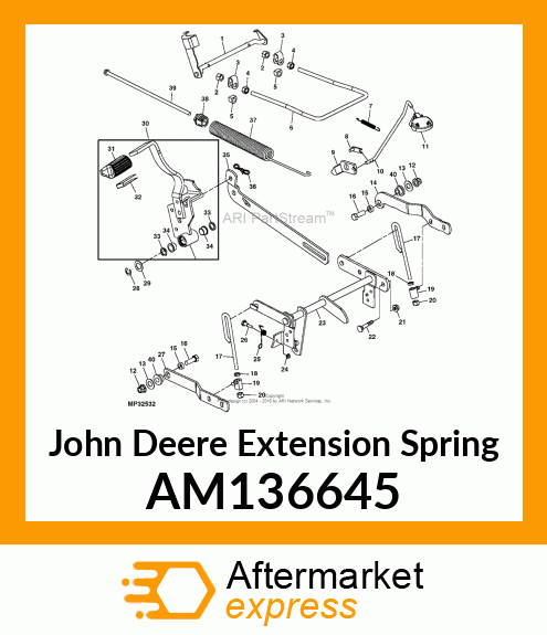 EXTENSION SPRING, SPRING, LIFT ASSI AM136645