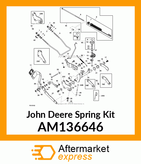 SPRING KIT, KIT, LIFT ASSIST SPRING AM136646