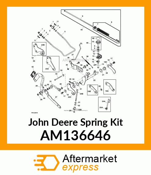 SPRING KIT, KIT, LIFT ASSIST SPRING AM136646