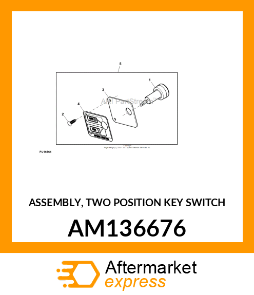 ASSEMBLY, TWO POSITION KEY SWITCH AM136676