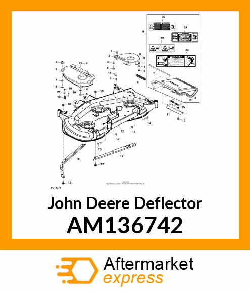 DEFLECTOR, BAFFLE, LH FRONT AM1309 AM136742