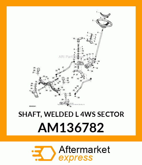 SHAFT, WELDED L 4WS SECTOR AM136782