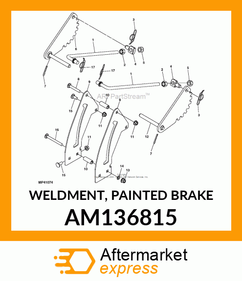 WELDMENT, PAINTED BRAKE AM136815