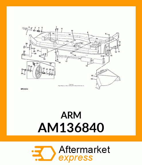 ARM, WELDED GAGE (AM117871 PTD) AM136840