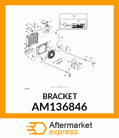 BRACKET, BRACKET, RADIATOR MOUNT W/ AM136846