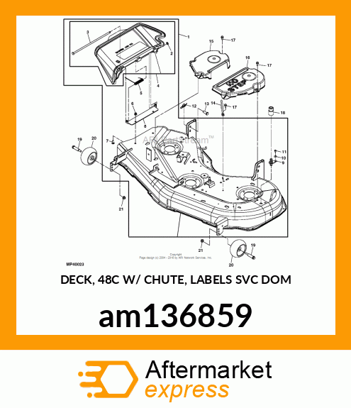 DECK, 48C W/ CHUTE, LABELS SVC DOM am136859