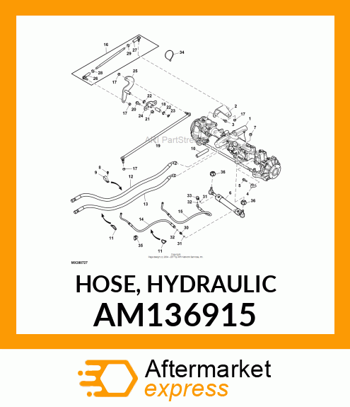 HOSE, HYDRAULIC AM136915