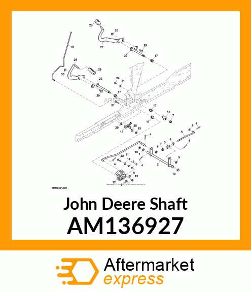 SHAFT, CONTROL CROSSOVER WELDED AM136927