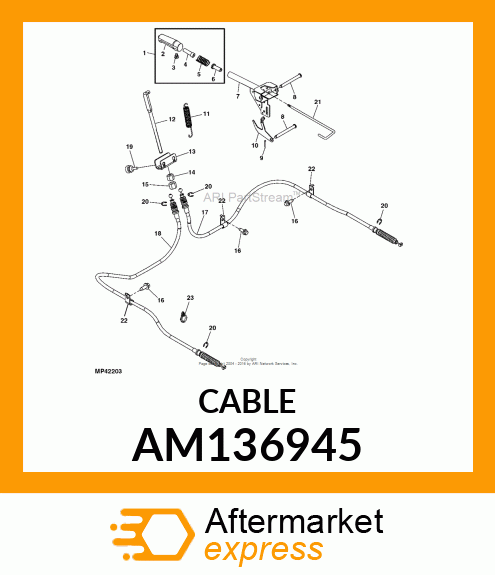 CABLE, PARK BRAKE (LH) AM136945