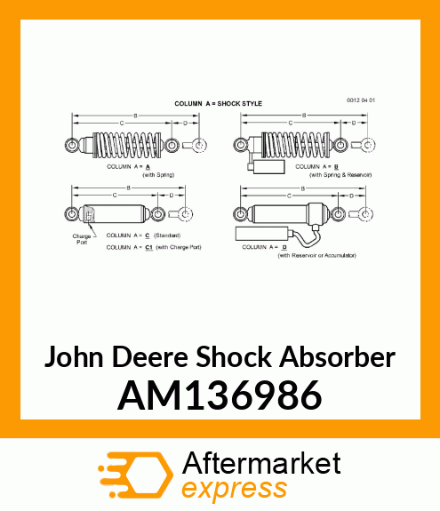 ABSORBER, REAR SHOCK AM136986