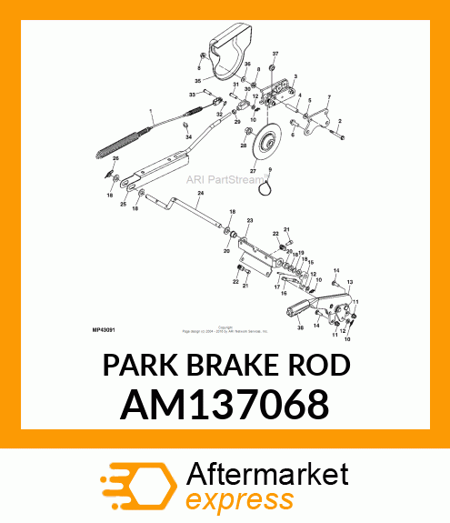 PARK BRAKE ROD AM137068