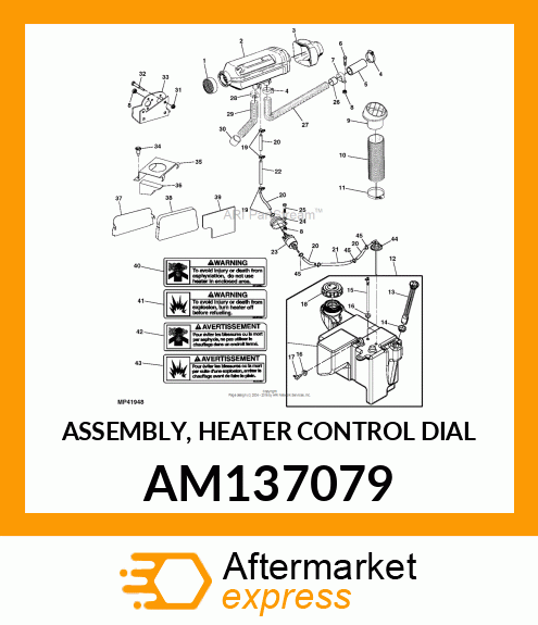 ASSEMBLY, HEATER CONTROL DIAL AM137079