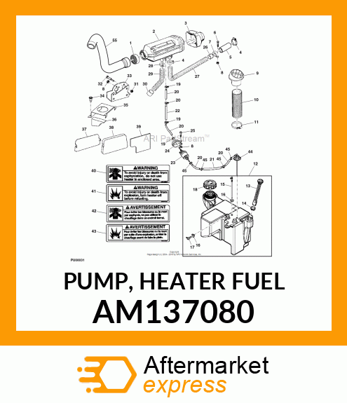 PUMP, HEATER FUEL AM137080