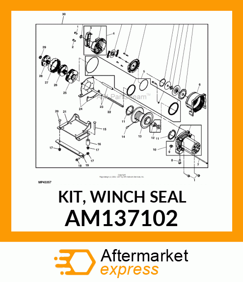 KIT, WINCH SEAL AM137102