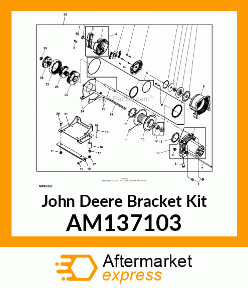 KIT, WINCH PLATES AM137103