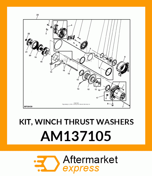 KIT, WINCH THRUST WASHERS AM137105