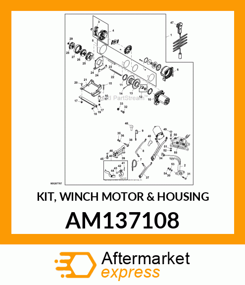 KIT, WINCH MOTOR amp; HOUSING AM137108