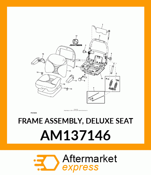 FRAME ASSEMBLY, DELUXE SEAT AM137146