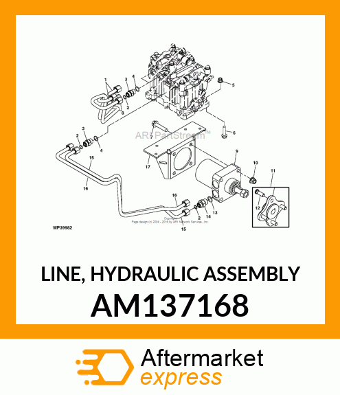 LINE, HYDRAULIC ASSEMBLY AM137168