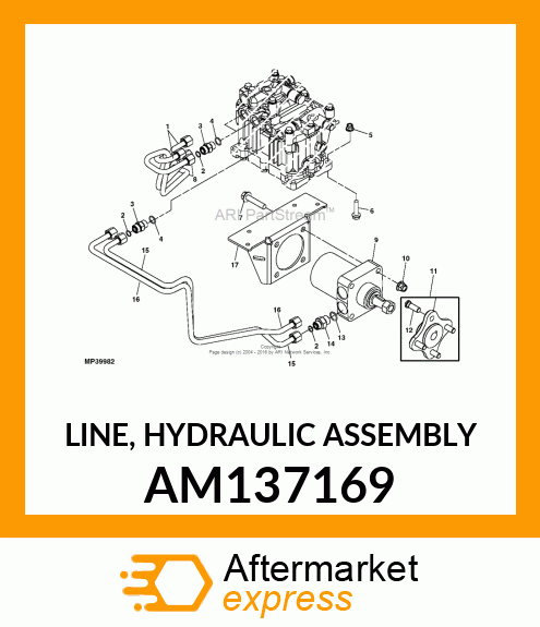 LINE, HYDRAULIC ASSEMBLY AM137169