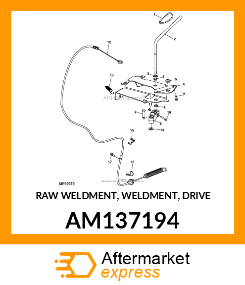 RAW WELDMENT, WELDMENT, DRIVE AM137194