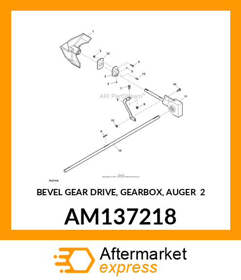 BEVEL GEAR DRIVE, GEARBOX, AUGER 2 AM137218