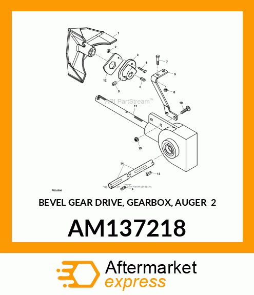 BEVEL GEAR DRIVE, GEARBOX, AUGER 2 AM137218