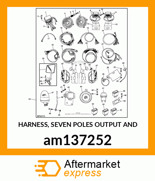 HARNESS, SEVEN POLES OUTPUT AND am137252