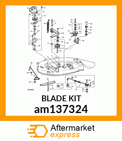 MOWER BLADE KIT, 38 SIDE DISCHARGE am137324