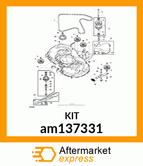 MOWER BLADE KIT, 42R REAR DISCHARGE am137331