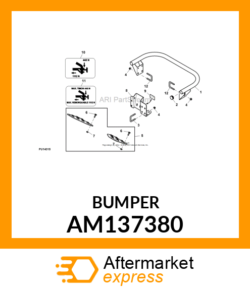 KIT BUMPER, EZTRAK REAR AM137380