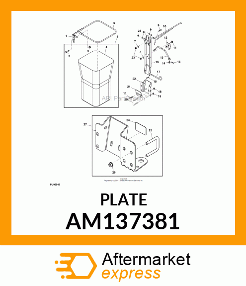 KIT,HITCH EZTRAK REAR AM137381