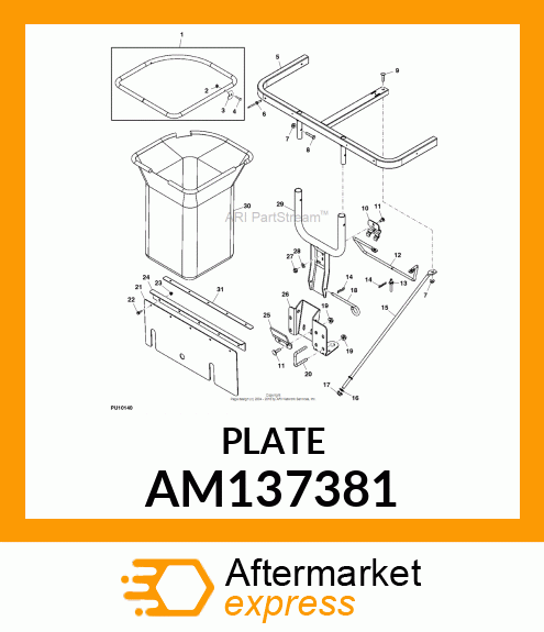 KIT,HITCH EZTRAK REAR AM137381