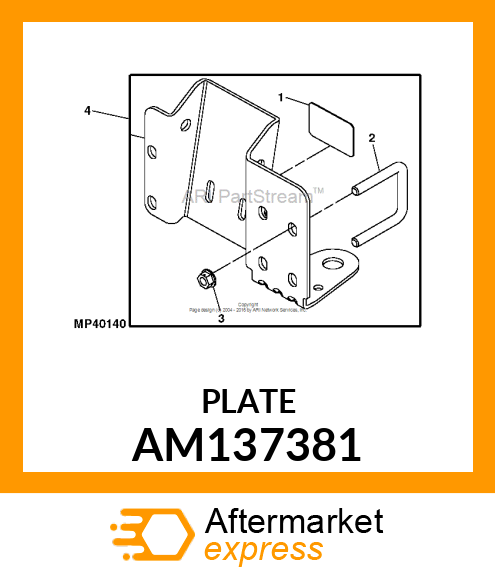 KIT,HITCH EZTRAK REAR AM137381