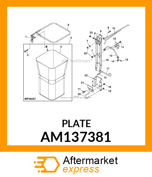 KIT,HITCH EZTRAK REAR AM137381