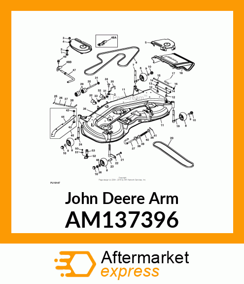 ARM, ARM, RH GAGE WHEEL AM137396