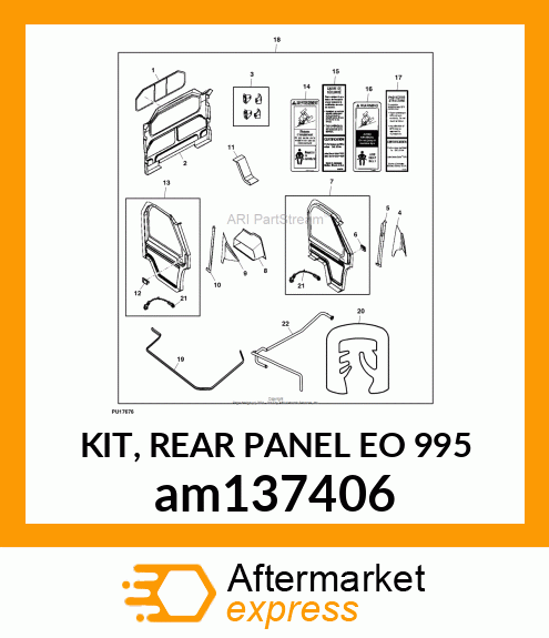 KIT, REAR PANEL EO 995 am137406