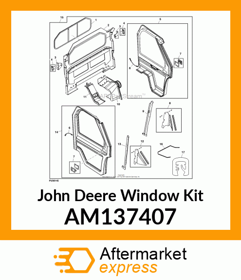 KIT, REAR WINDOW AM137407