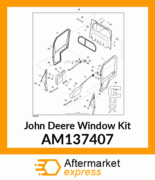 KIT, REAR WINDOW AM137407