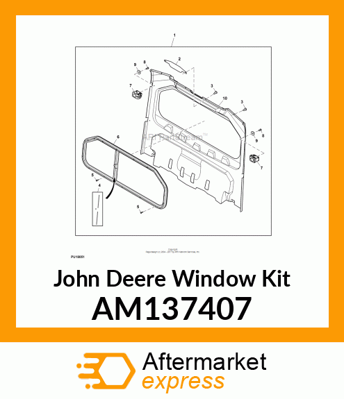 KIT, REAR WINDOW AM137407