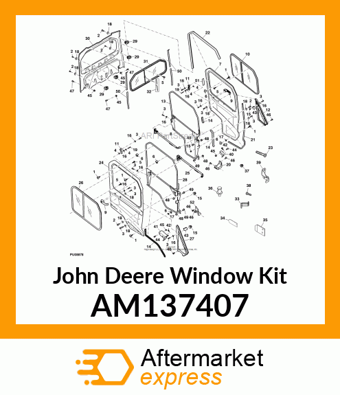 KIT, REAR WINDOW AM137407