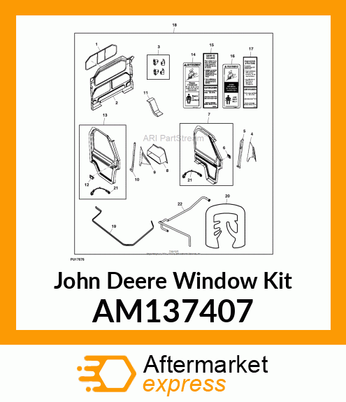 KIT, REAR WINDOW AM137407