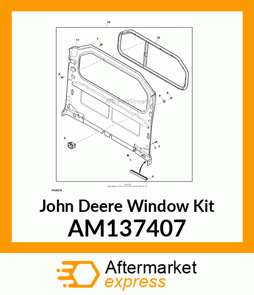 KIT, REAR WINDOW AM137407