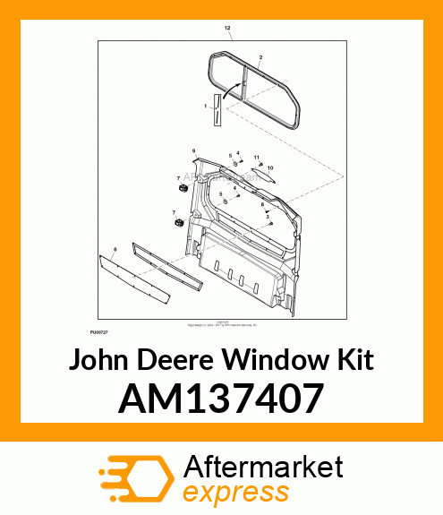 KIT, REAR WINDOW AM137407