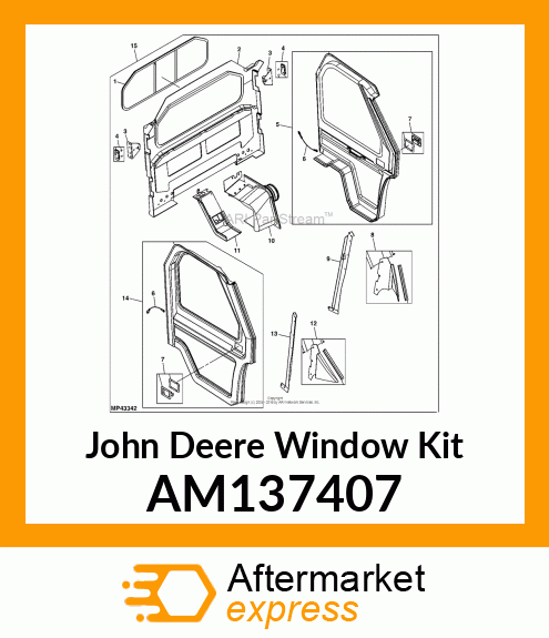 KIT, REAR WINDOW AM137407